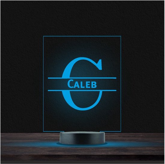 Led Lamp Met Naam - RGB 7 Kleuren - Caleb