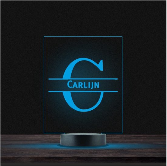 Led Lamp Met Naam - RGB 7 Kleuren - Carlijn