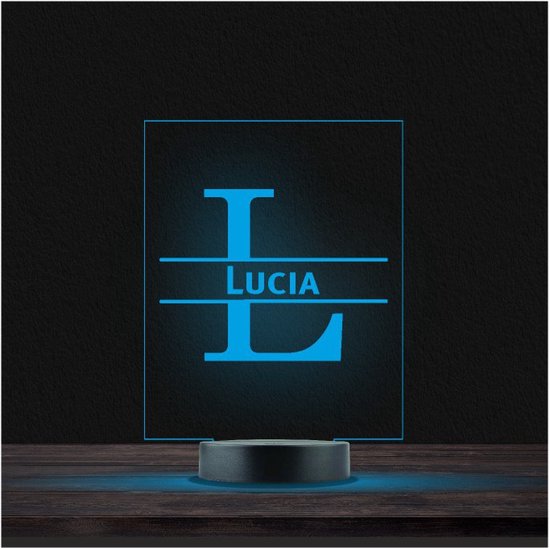 Led Lamp Met Naam - RGB 7 Kleuren - Lucia