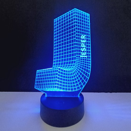 3D LED Lamp - Letter Met Naam - Jesper