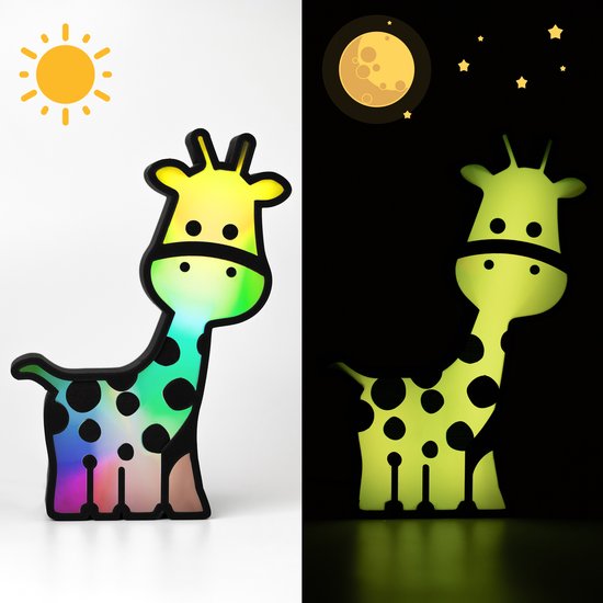 Giraf Nachtlampje & Slaaptrainer - Kinderwekker - Slaapwekker - Peuterwekker - Baby - Peuter - Tiener - Dag- en nachtritme - Geen lawaai | Stil