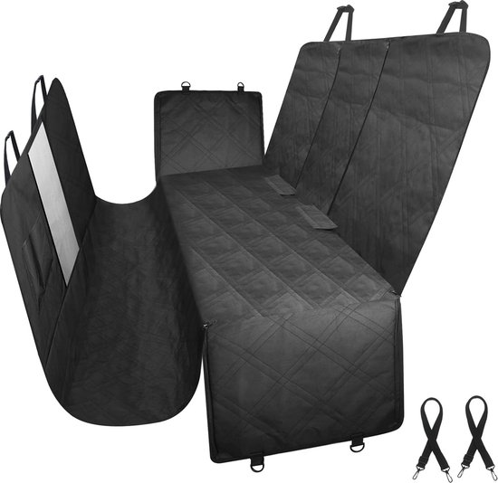 XXL hondendeken voor auto, kofferbak, achterbank, 152 cm x 238 cm, autodeken met zijbescherming en kijkvenster, waterdicht en krasbestendig kofferbakbescherming, achterbank-hangmat voor personenauto's, vrachtwagens, SUV's