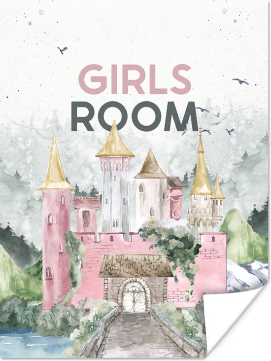 Poster Spreuken - Girls room - Meisjes - Quotes - Kids - Baby - Meiden - 120x160 cm XXL - Poster Babykamer