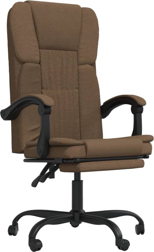 vidaXL-Kantoorstoel-verstelbaar-stof-bruin