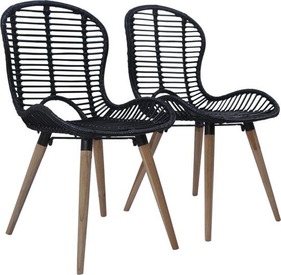 vidaXL-Eetkamerstoelen-2-st-natuurlijk-rattan-zwart