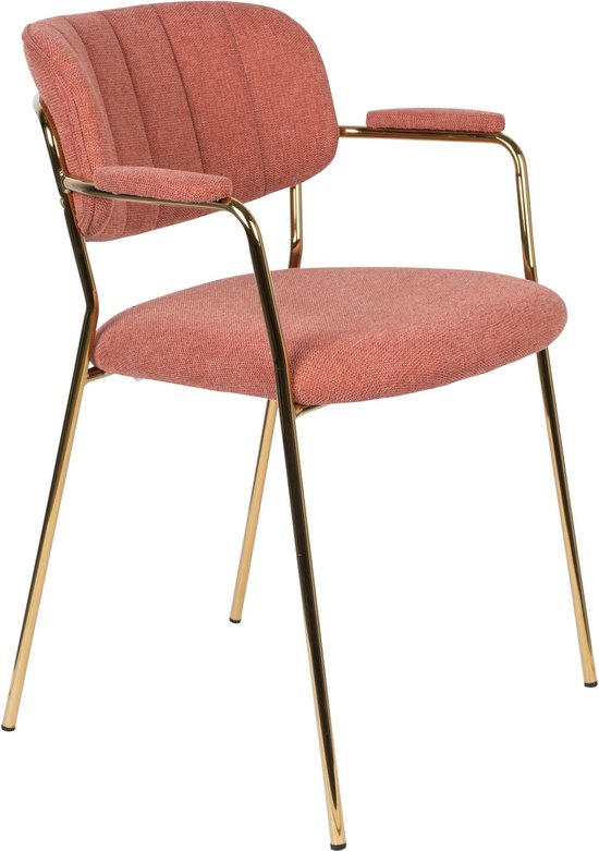 Feliz Lifestyle Jolien Armstoel - Goud/Roze - Set van 2