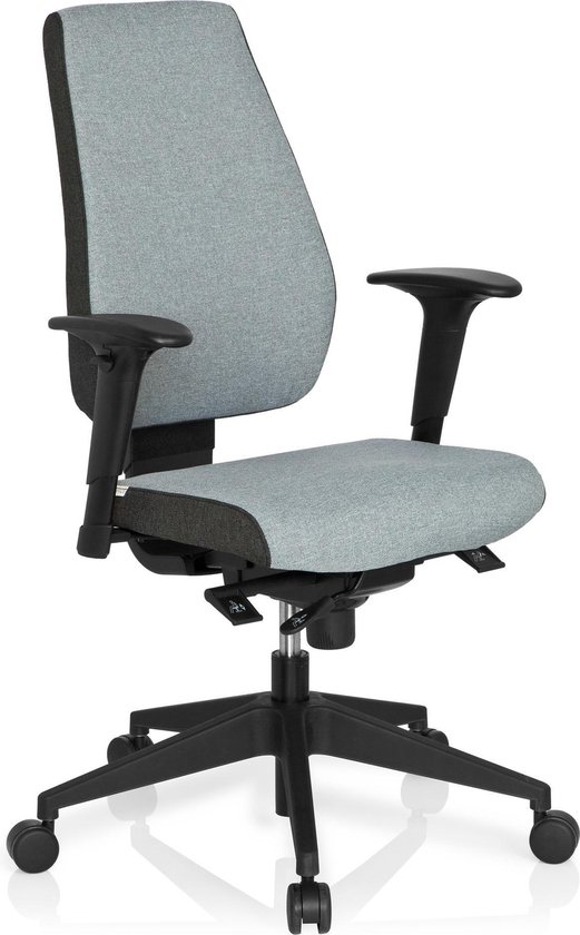 Bureaustoel - Verstelbare Armleuning - Stof - Grijs - Ergonomisch