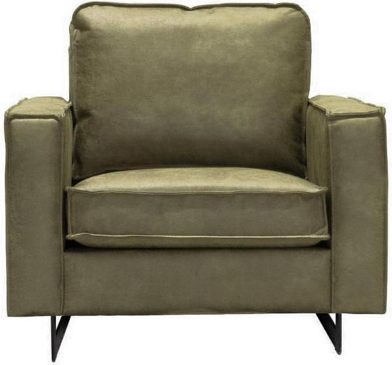 Fauteuil - Riverdance - leer Dalton groen