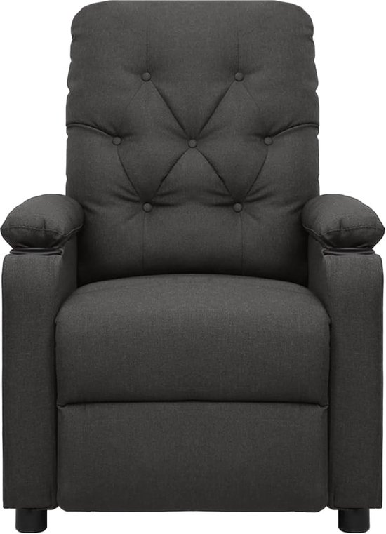 vidaXL-Massagestoel-stof-donkergrijs