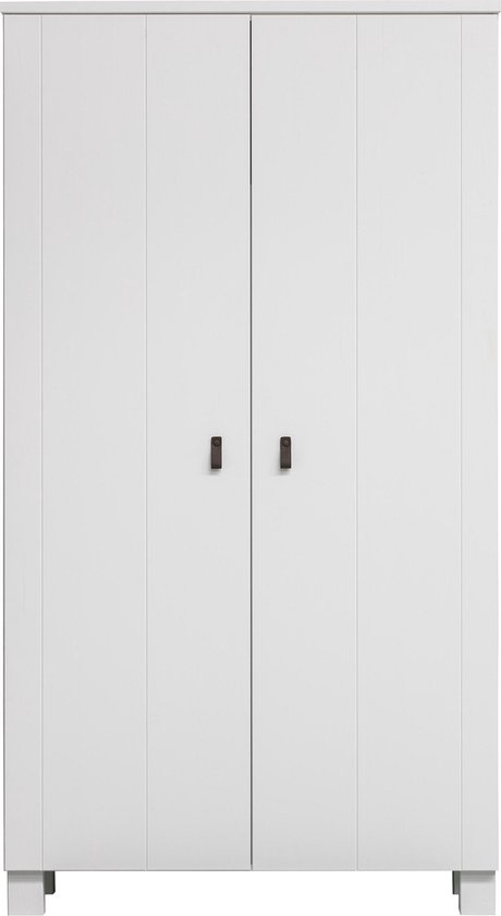 WOOOD Ties Kast - Grenen - Wit - 202x111x55