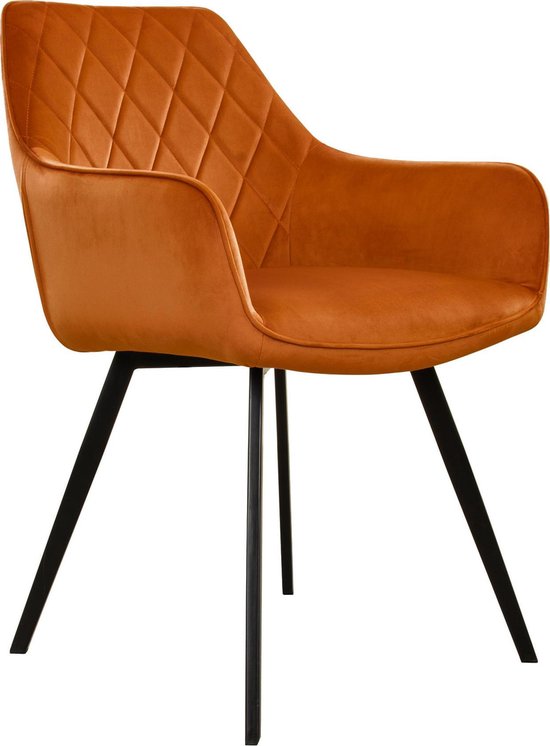 Kick Eetkamerstoel Karl Velvet - Oranje
