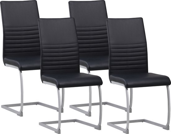 ALBATROS Sledestoel Murano Set - Schommelstoel met Modern Ontwerp en Kunstleren Bekleding - Keukenstoel, Gestoffeerde Eetkamerstoel, Eettafelstoel