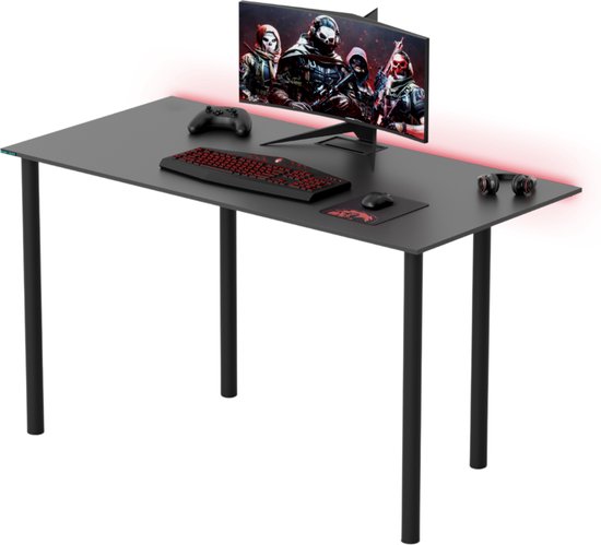 GAME HERO® Saint Gaming Bureau - Met Led Verlichting - Bureau Organizer - Zwart