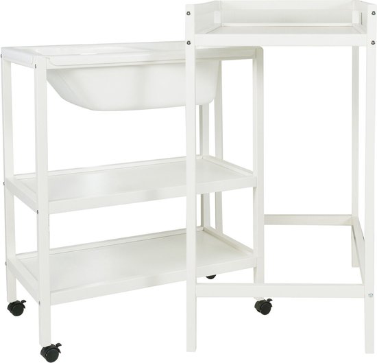 QUAX Verzorgingstafel met bad - BASIC - Wit