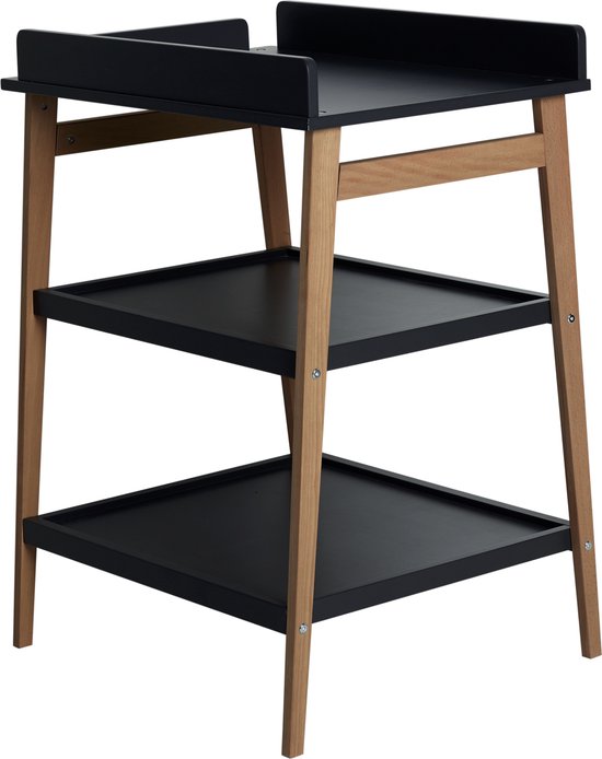 Quax Luiertafel | Verzorgingstafel - Hip - Zwart/Naturel