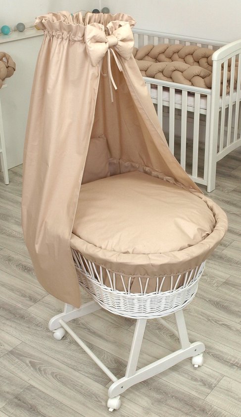 MamaLoes Pure Beige Deluxe Wit Baby Wiegje 84482
