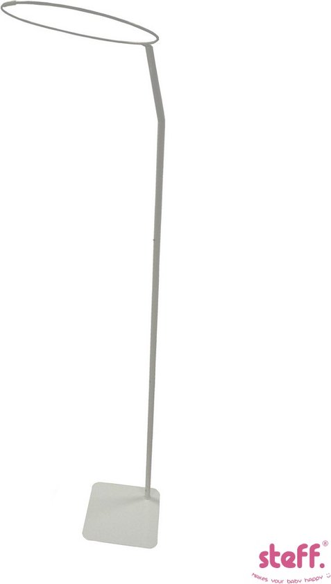 Steff - Piekstok - Hemelstaaf - met vierkante voet - Wit - 150 cm - voor sluier - universele maat