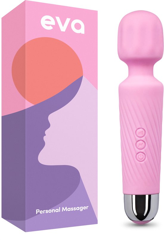 Eva® Personal Massager - Magic Wand Vibrator - Clitoris Stimulator - Fluisterstil & Discreet - Vibrators voor Vrouwen en koppels - Erotiek - Seksspeeltjes - Sex toys voor Vrouwen - Blossom Pink
