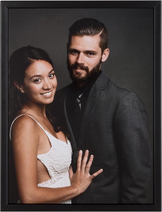 Aluminium Fotolijst 61 x 91 Zwart - Ontspiegeld Acrylite Glas - Art.nr.: 048-026