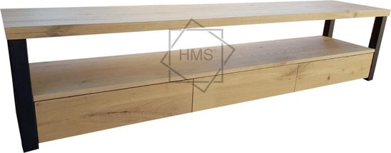 Industrieel TV-meubel eiken