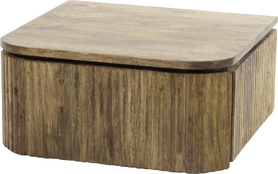 Nachtkastje hangend Wave | 1 lade | bruin / zandkleur | hout | 40 x 45 x 21 cm | zwevend effect | slaapkamer | modern design