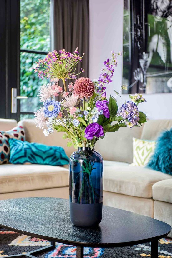 Zijden bloemen boeket "Night Vibes" | 95 cm | Unieke kleurrijke tinten | Prachtig Kleurrijk Cadeau