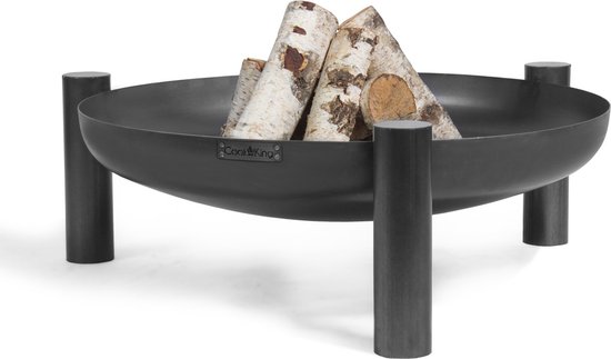 CookKing Vuurschaal Palma Ø80 - Vuurkorf - Vuurschaal 80 cm - Handgemaakt in Europa - Hoogwaardige Kwaliteit Staal - Voor Ontspannende Avonden - 80x80x39 cm