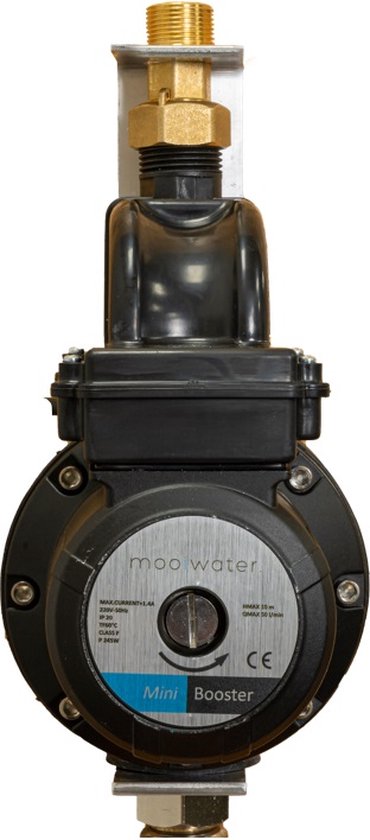 Mooiwater Mini Booster - Waterdruk verhoger - drukverhoger - hydrofoor - verhoogt de waterleidingdruk met 1,2 bar - zeer compact en voordelig
