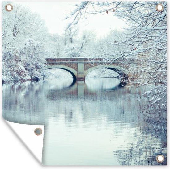 Tuin poster Connecticut - Winter - Sneeuw - 200x200 cm