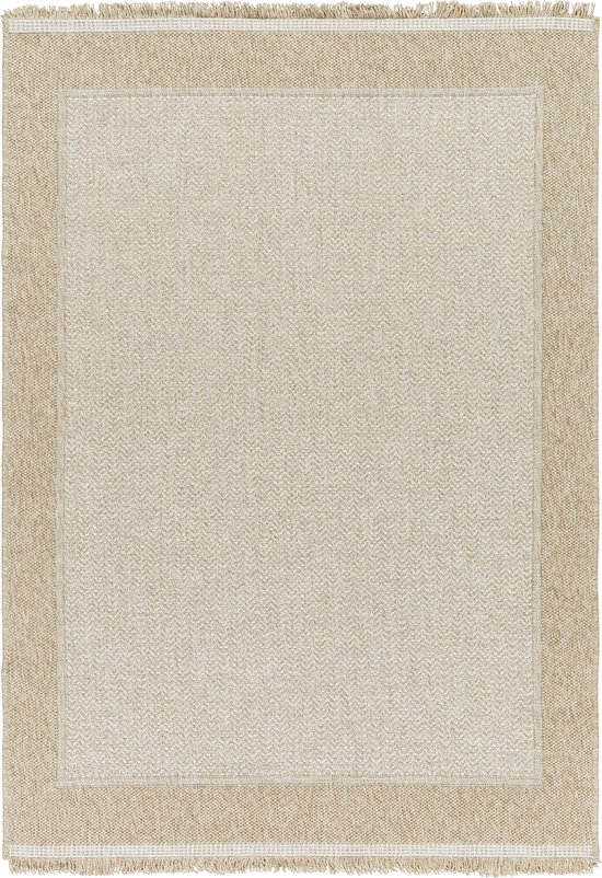 SURYA Buitenkleed - Balkon, Terras, Keuken - Jute Look Tapijt JAMIE - Bruin/Beige - 160x213 cm