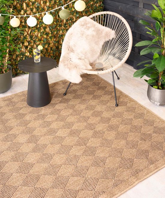 Jute buitenkleed - Boho Jewel beige/bruin 280x370 cm
