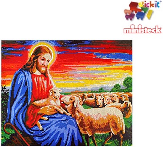 Stick-it De Goede Herder XXL, ca. 22.200 steentjes, compatibel met Ministeck