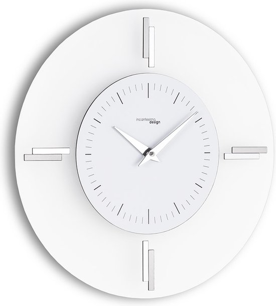 Incantesimo Collectie Italiaanse Design Wandklok RAM 35 cm metalica-bianco