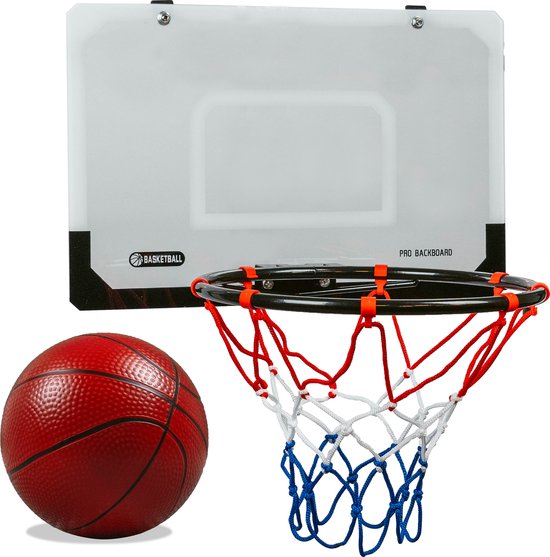 Pro basketbalbord - Incl. bal & pomp - Set - Mini hoop - Net - Basket - Paal - Ring - Ballen