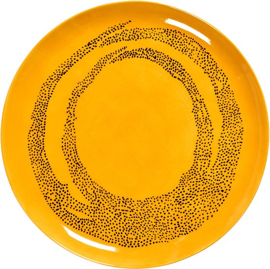 SERAX - Feast by Ottolenghi - Bord L 26x26cm Sunny Yellow Swirl-D