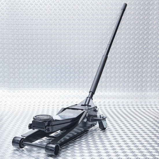 Datona® Extra lage krik met snellift - 3 ton - Mat Zwart