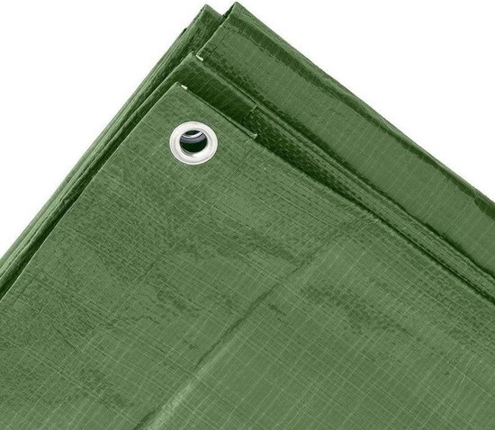 2x Groene afdekzeilen / dekzeilen - 4 x 5 meter - dekkleden / zeilen