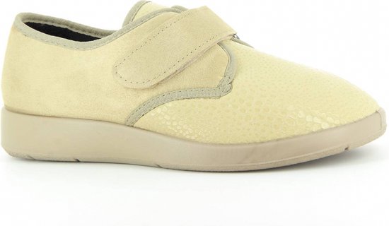 Varomed - Zürich - luxe stretch verbandschoenen - maat 36 - Zand - met CE keurmerk - soepele zool - Hallux - verbandpantoffels - verbandsloffen - therapieschoenen -