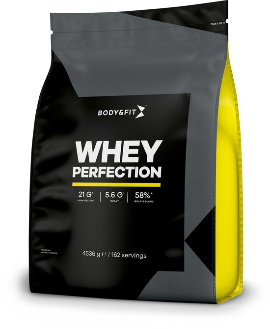 Body & Fit Whey Perfection - Proteine Poeder / Whey Protein - Eiwitshake - 4540 gram (162 shakes) - Vanille