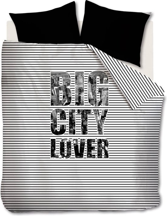 Beddinghouse Studio Big City Lover Dekbedovertrek - Zwart - Lits-jumeaux - 240x200/220 cm