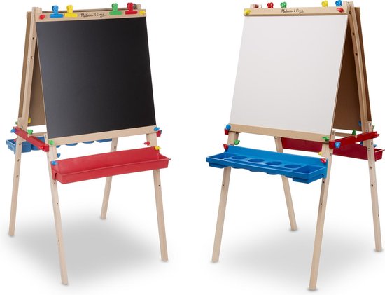 Melissa & Doug Luxe staande schildersezel | Kunst en Knutselen, schoolbord, whiteboard | Geweldig Cadeau voor meisjes en jongens | Van 3 jaar