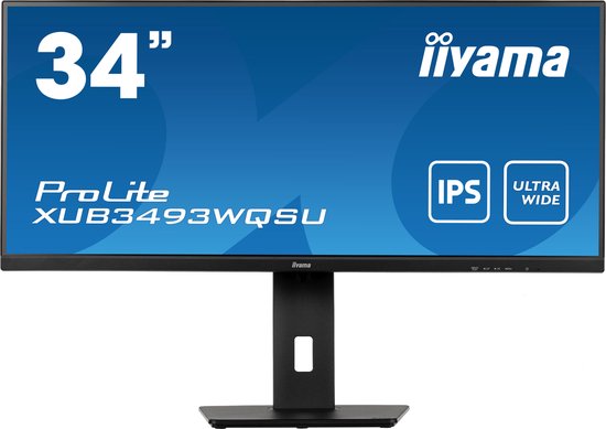 Monitor Iiyama XUB3493WQSU-B5 Black 75 Hz 34" UltraWide Quad HD