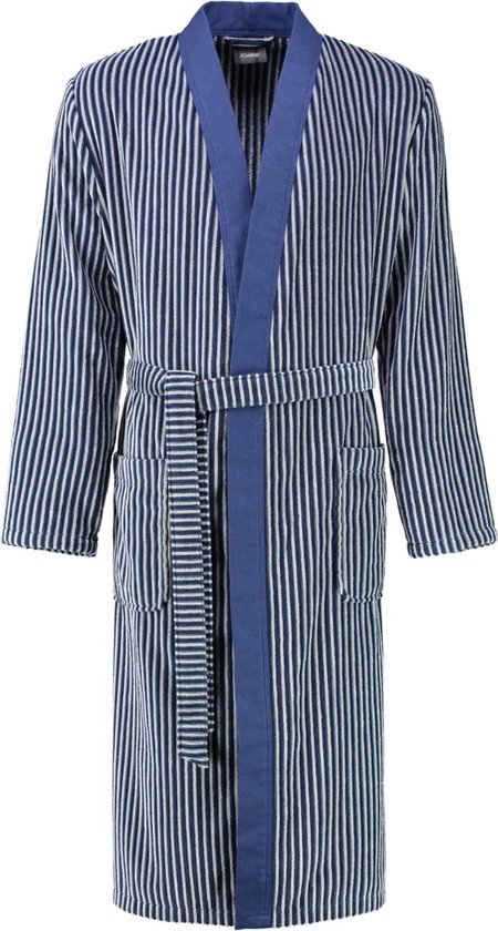 Cawö heren badjas (2843, blauw) - 54