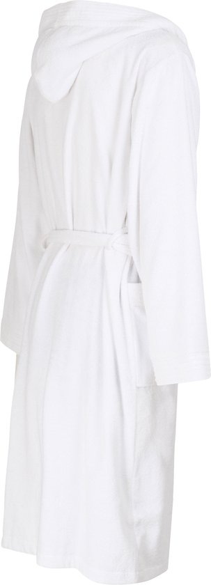 Ceceba heren badjas badstof - met capuchon - wit - Maat: 5XL