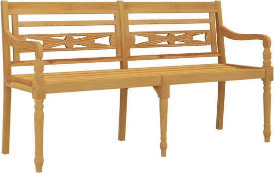 vidaXL-Bankje-Batavia-150-cm-massief-teakhout