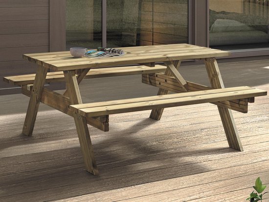 Mobistoxx Picknicktafel FLORENCE 4 personen noorse den/spar - picknickbank - tuintafel