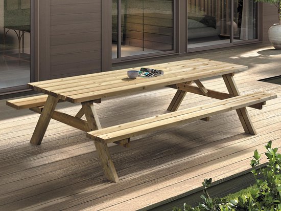 Mobistoxx Picknicktafel FLORENCE 8-10 personen noorse den/spar - picknickbank - tuintafel
