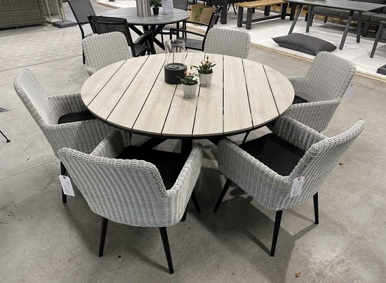 Ronde tuintafel Cyprus ø150cm | Wood | Polywood & Aluminium