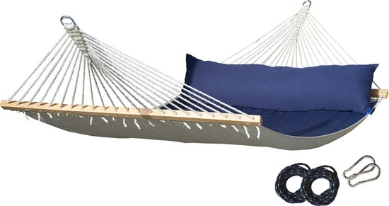 Hangmat met SPREIDSTOK - 2 persoons - incl. bevestigingsset - EXTRA STEVIG - UV bestendig - Panama