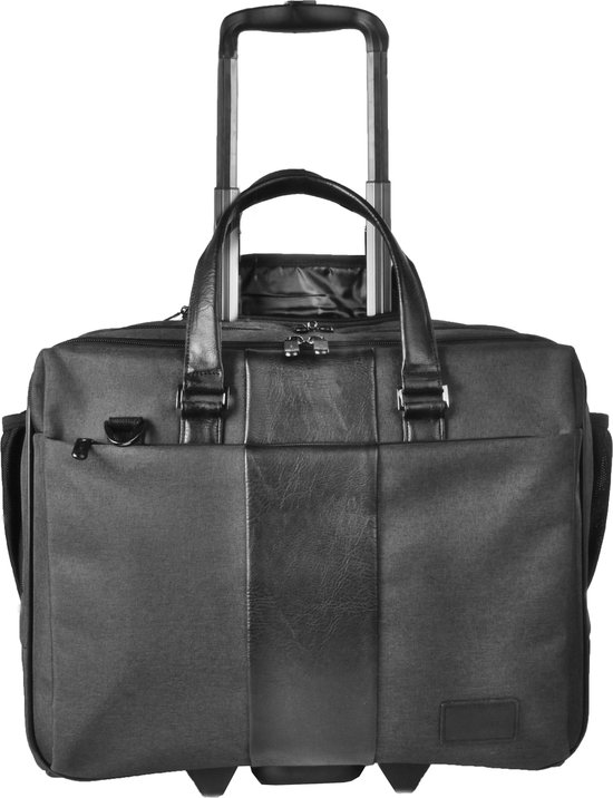 Dermata Business Laptop Trolley Canvas 3497CV Zwart